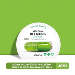 Combo 10 Mặt Nạ Thư Giản Và Phục Hồi Da BNBG Vita Genic Relaxing Jelly Mask (Vitamin B) 30ml x [10 BNBG X-LÁ]