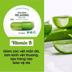 Combo 10 Mặt Nạ Thư Giản Và Phục Hồi Da BNBG Vita Genic Relaxing Jelly Mask (Vitamin B) 30ml x [10 BNBG X-LÁ]