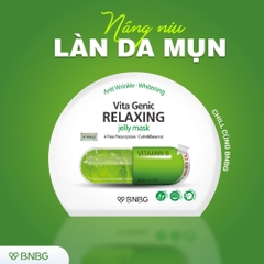 Combo 10 Mặt Nạ Thư Giản Và Phục Hồi Da BNBG Vita Genic Relaxing Jelly Mask (Vitamin B) 30ml x [10 BNBG X-LÁ]