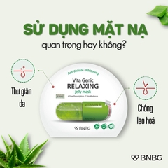 Combo 10 Mặt Nạ Thư Giản Và Phục Hồi Da BNBG Vita Genic Relaxing Jelly Mask (Vitamin B) 30ml x [10 BNBG X-LÁ]