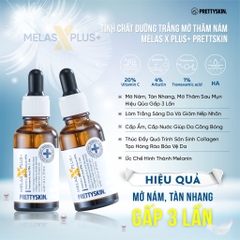Tinh Chất Dưỡng Trắng Mờ Thâm Nám Prettyskin Melas X Plus Vitamin C 20% Arbutin 4% 30ml