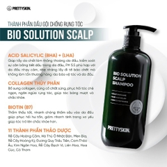 Dầu Gội Đầu Bio Solution Scalp Shampoo Pretty Skin Giảm Rụng Tóc Cải Thiện Mọc Tóc 500ml