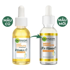 Tinh chất tăng cường sáng da mờ thâm Garnier Bright Complete 30x Vitamin C Booster Serum 30ml