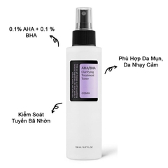 Nước Hoa Hồng COSRX Chứa AHA / BHA Tẩy Tế Bào Chết Làm Sáng Da Giảm Mụn 150ml