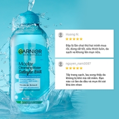 Nước tẩy trang Garnier Cho Da Dầu Mụn Salicylic BHA Micellar 400ml