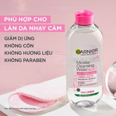 Nước Tẩy Trang Garnier Micellar Cleansing Water For Sensitive Skin Dành Cho Da Nhạy Cảm 400ml