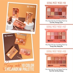 Bảng Phấn Mắt 10 Ô Habaria Pro 10 Color Eyeshadow Palette 10g