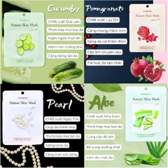 Combo 10 Mặt Nạ Foodaholic Nature Skin Mask Dưỡng Ẩm, Giảm Mụn, Trắng Da 23gx10