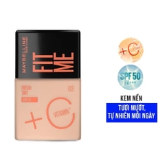 Kem Nền Fit Me Tint C Tươi Mướt Chống Nắng với Vitamin C & SPF50 Maybelline New York  30ml