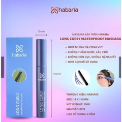 Mascara Chuốt Mi Không Trôi Habaria Long Curly Waterproof 10ml - XANH