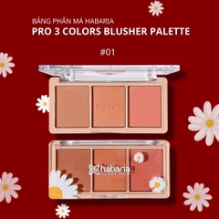 Bảng Phấn Má 3 Ô Habaria 3 Colors Pro Blush Palette 12g