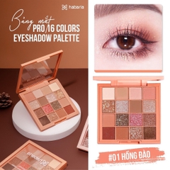 Bảng Phấn Mắt 16 Ô Siêu Mềm Mịn, Bền Màu, Lâu Trôi Habaria Eyeshadow Palette 16g