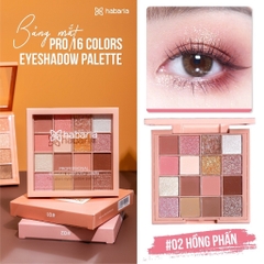 Bảng Phấn Mắt 16 Ô Siêu Mềm Mịn, Bền Màu, Lâu Trôi Habaria Eyeshadow Palette 16g