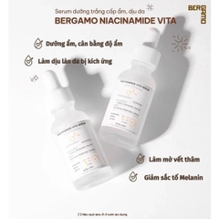 Serum Bergamo Niacinamide 10% + Zinc PCA 10Pm, Serum Giảm Mụn, Seurm Mờ thâm, Serum Thu Nhỏ Lỗ Chân Lông 30ml