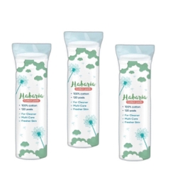 Combo 3 Bông tẩy trang Habaria Cotton Pads Túi Tròn