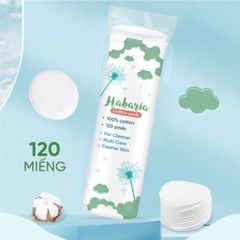 Bông tẩy trang Habaria Cotton Pads Túi Tròn