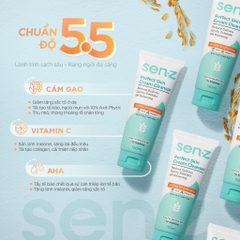 Sữa Rửa Mặt SENZ Làm Sạch Và Sáng Da Facial Wash chuẩn pH - 150ml