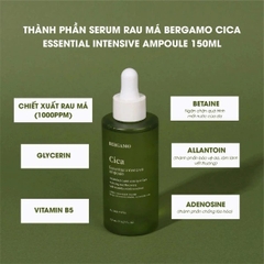 Serum Bergamo Cica Essential Intensive Ampoule 150ml - XANH LÁ