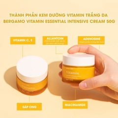 Kem Dưỡng Bergamo Vitamin Essential Intensive Cream, Cấp Ẩm, Phục Hồi Da 50g - VÀNG