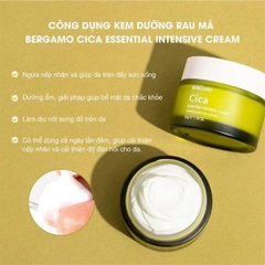 Kem Dưỡng Bergamo Cica Essential Intensive Cream, Cấp Ẩm, Ngăn Ngừa Mụn 50g - XANH LÁ
