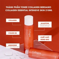 Toner Bergamo Collagen Essential Intensive Toner Cấp Ẩm, Dưỡng Da 210ml - ĐỎ