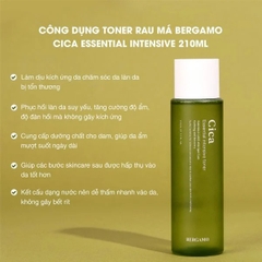 Toner Bergamo Cica Essential Intensive Toner Cấp Ẩm, Dưỡng Da 210ml - XANH LÁ
