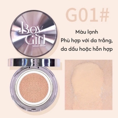 Phấn Nước Gogo Tales Glazed Soft Air Boy Girl Cushion Dưỡng Ẩm Che Khuyết Điểm Kèm Lõi Thay Thế 13gx2