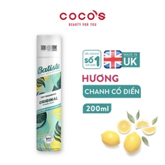 Dầu Gội Khô Batiste Dry Shampoo 200ml