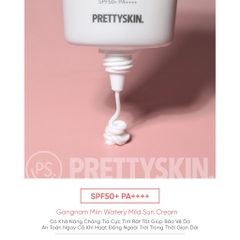 Kem Chống Nắng Gangnam Watery Mild Kem Chống Nắng Phổ Rộng Nâng Tone Cấp Nước Cho Da Khô SPF 50+ PA++++ 50ml