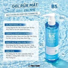 Sữa Rửa Mặt Pretty Skin Multi Hydra B5 Purifying Foaming Gel Dạng Gel Mọi Loại Da 300ml