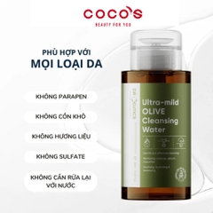 Nước Tẩy Trang DrCeutics Ultra-mild Olive Cleansing Water Nước Tẩy Trang Làm Sạch Dịu Nhẹ, Cấp Ẩm 500ml