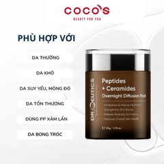 Kem Dưỡng Da Ban Đêm Cấp Ẩm Sâu DrCeutics Peptides + Ceramides Overnight Diffusion Pack 50g