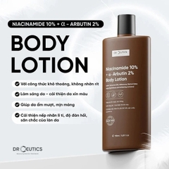 Sữa Dưỡng Thể DrCeutics Niacinamide 10%+ α- Arbutin 2% Body Lotion Dưỡng Trắng Da 150ml/200ml