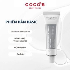 Kem Dưỡng DrCeutics Basic Vitamin A Cream 150.000 IU Kem Dưỡng Trẻ Hóa và Căng Mịn Da 35g
