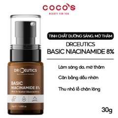 Serum DrCeutics Basic Niacinamide 8% Serum Giảm Thâm, Sáng Da & Kiềm Dầu 30g/100g