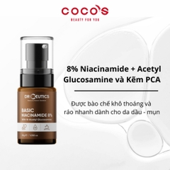 Serum DrCeutics Basic Niacinamide 8% Serum Giảm Thâm, Sáng Da & Kiềm Dầu 30g/100g
