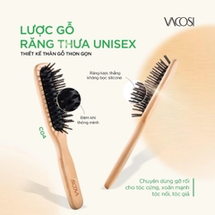 Lược Gỗ Vacosi Hair Brush Lược Tạo Kiểu Cho Nam/Nữ - C04