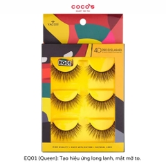Lông Mi Giả Vacosi 4D Pro Eyelash, Lông Mi Giả Xếp Lớp Đa Tầng, Lông Mi Giả Tự Nhiên - EQ01- ED01- EV01 (3 Đôi)