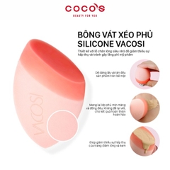 Bông Phấn Vacosi Pro-Crafted Makeup Blender Vát Xéo Phủ Silicone PH06