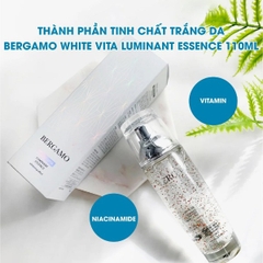 Tinh Chất Bergamo White Vita Luminant Essence, Serum Dưỡng Sáng, Seurm Cấp Ẩm 110ml - Trắng