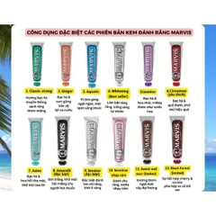 Kem Đánh Răng Marvis Kem Đánh Răng Trắng Răng, Kem Đánh Răng Thơm Mát, Kem Đánh Răng Cải Thiện Sâu Răng 25ml/75ml/85ml