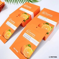 Mặt Nạ Pretty Skin The Pure Jeju Tangerine VITA C Mask Sheet, Mặt Nạ Dưỡng Trắng Da, Mặt Nạ Vitamin C 25ml