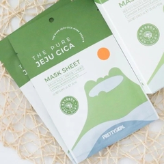 Mặt Nạ Pretty Skin The Pure Jeju Cica Mask Sheet, Mặt Nạ Da Mụn, Mặt Nạ Làm Dịu, Cấp Ẩm 25ml