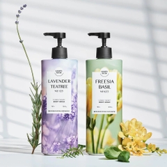 Sữa Tắm Happy Bath Flower Therapy Body Wash Freesia & Basil Body Wash No.635 900ml