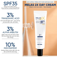 Kem Dưỡng Pretty Skin Melas 2x Day Cream, Kem Dưỡng Ban Ngày Trắng Da, Kem Dưỡng Mờ Thâm Sạm Nám 50ml