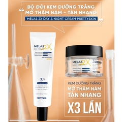 Kem Dưỡng Pretty Skin Melas 2x Day Cream, Kem Dưỡng Ban Ngày Trắng Da, Kem Dưỡng Mờ Thâm Sạm Nám 50ml