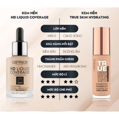 Kem Nền Catrice HD Liquid Coverage Foundation 24H Che Phủ Tự Nhiên Tạo Độ Mịn Màng Cho Da 30ml