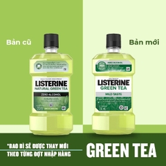 Nước Súc Miệng Listerine Natural Green Tea Zero Alcohol Multi-Action Mouthwash Giảm Sâu Răng Hương Trà Xanh 250ml/750ml