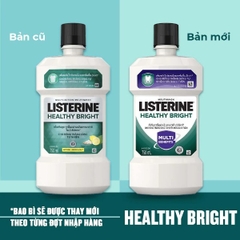 Nước Súc Miệng Listerine Healthy Bright Multi-Action Mouthwash Giúp Răng Trắng Sáng 250ml/750ml