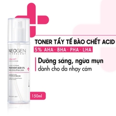 Toner Neogen Dermalogy Treatment Acid 5% AHA - BHA - PHA - LHA Tẩy Tế Bào Chết, Dưỡng Sáng, Giảm Mụn 150ml